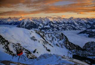 Luftseilbahn Stockhorn im Winter