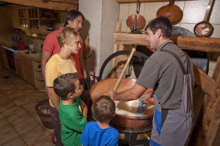 Family excursion cheese dairy Elsigenalp