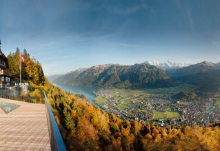 Restaurant Harder Kulm mit grandioser Aussicht auf Interlaken