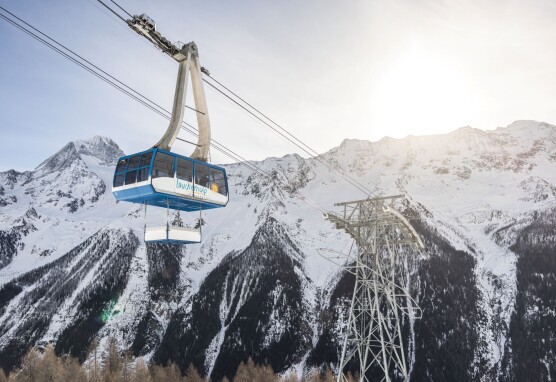 Luftseilbahn Lauchernalp Winter 2