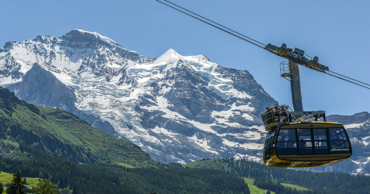 マジックマウンテン　ビーコン Ausflug-Luftseilbahn-Wengen-