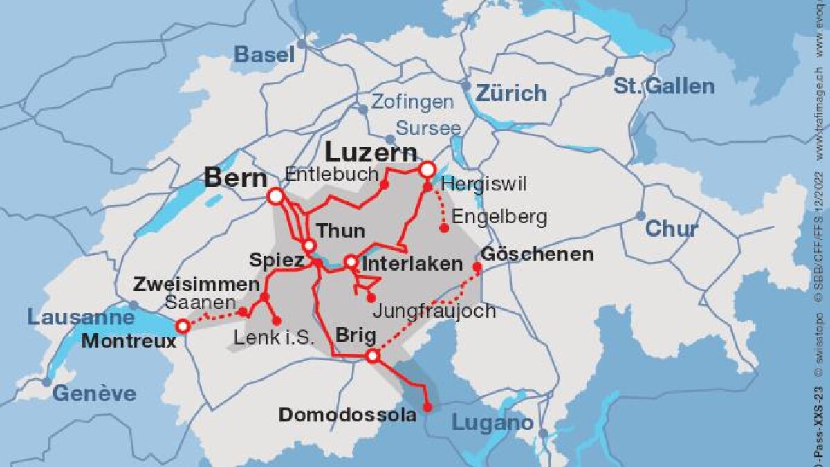 Berner Oberland Pass Map