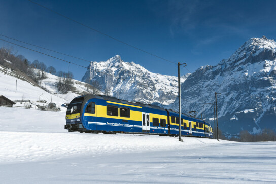 Berner Oberland Bahn im Winter