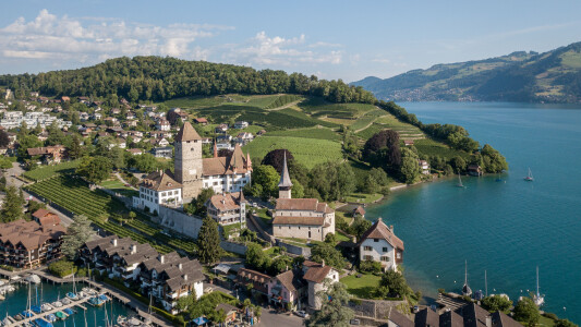 Schloss Spiez Luftaufnahme